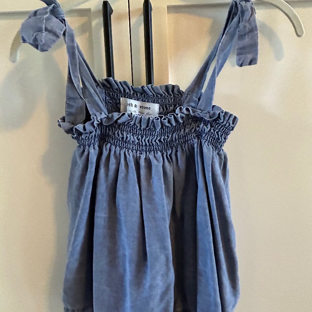 Cloth & Stone for Anthropologie Tied Sleeve Denim Shirt XS